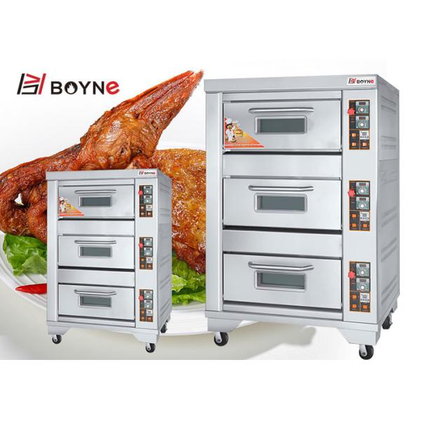 Commercial Quality High Temperature Three Deck Three Tray Gas Bakery Oven