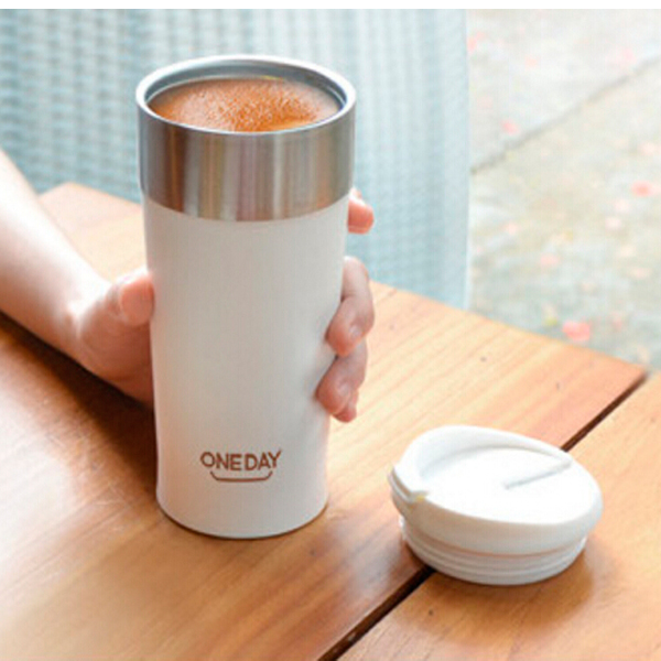 Double Wall Stainless Steel Coffee Cup Thermos Mug Insulation Against Hot Cups 400 ML