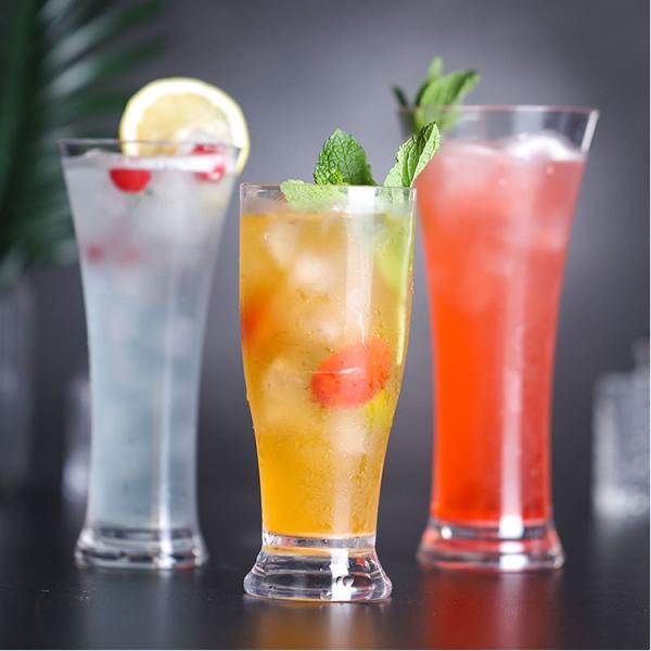 OEM Clear Plastic Pilsner Glasses Acrylic Juice Glasses Unbreakable