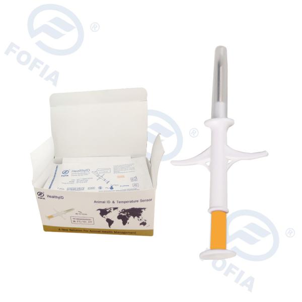 White FDX-B RFID Temperature Animal ID Microchip Highly Accurate