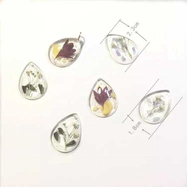 2018 Nami Studio Newest Creative Handmade Heart Dry Flower Stud Earrings