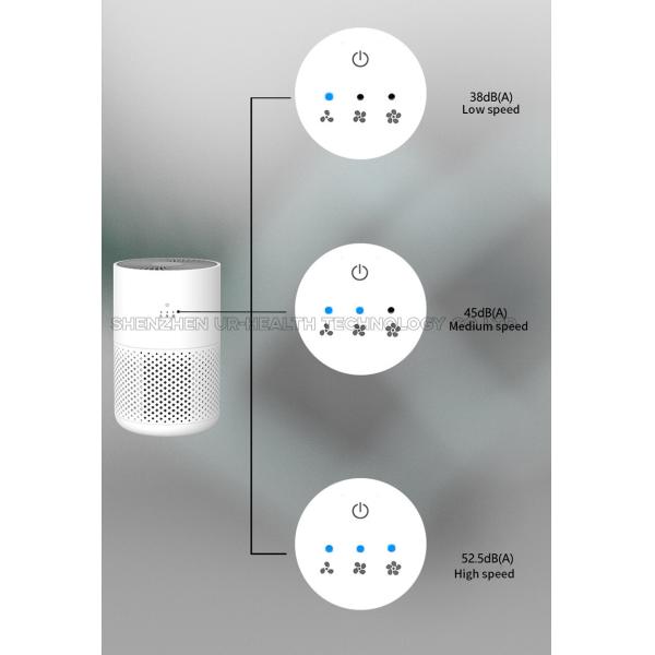 White Mini 5V 5W Table Top Air Purifier CE USB HEPA11 Filter