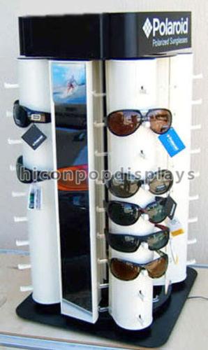 Custom Point Of Purchase Merchandising Spinner Eyewear Display Rack Countertop