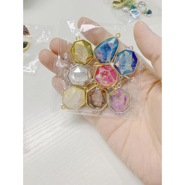 Bracelete multicolorido 15g do grânulo de Druzy da resina com a corrente da extensão de medida ajustável