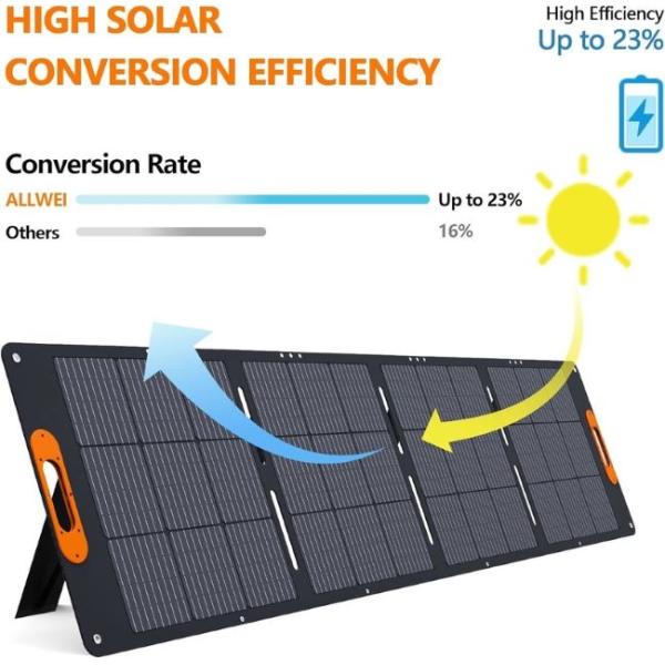 Переносное солнечное панельное зарядное устройство 18 В 200 Вт Монокристаллические кремниевые солнечные панели