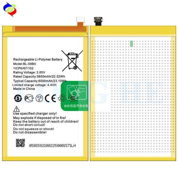 6000mAh BL-58BX X680 mobile phone battery for infinix Hot 9 play battery