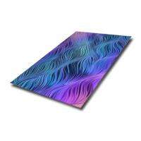 201 304 316 Lámina de acero inoxidable de color 3D de patrón pulido para decoración de paredes