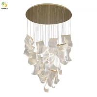Intrgrated Led 800mm Crystal Pendant Light / Crystal Hanging Chandelier