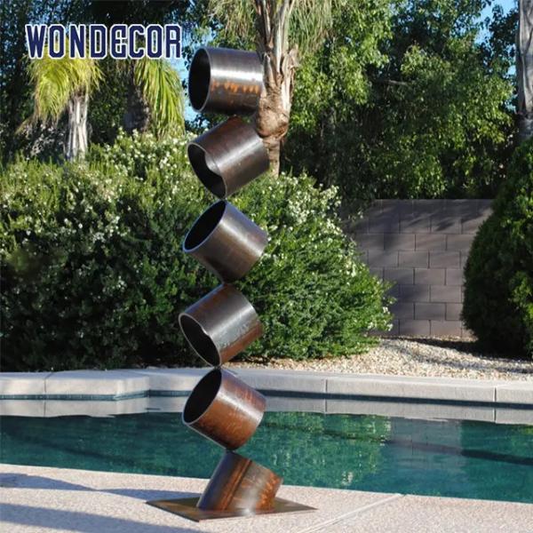 Скульптура сада Кортен украшения металла цилиндрическая стальная высекая 150км
