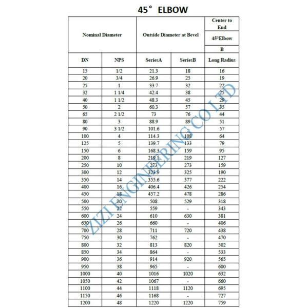 45D Elbow Carbon Steel Pipe Fittings 16