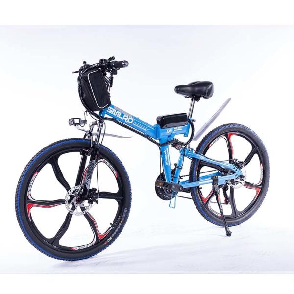 Durable Folding E Bike Integrated Wheel Multi Color Carbon Steel Frame