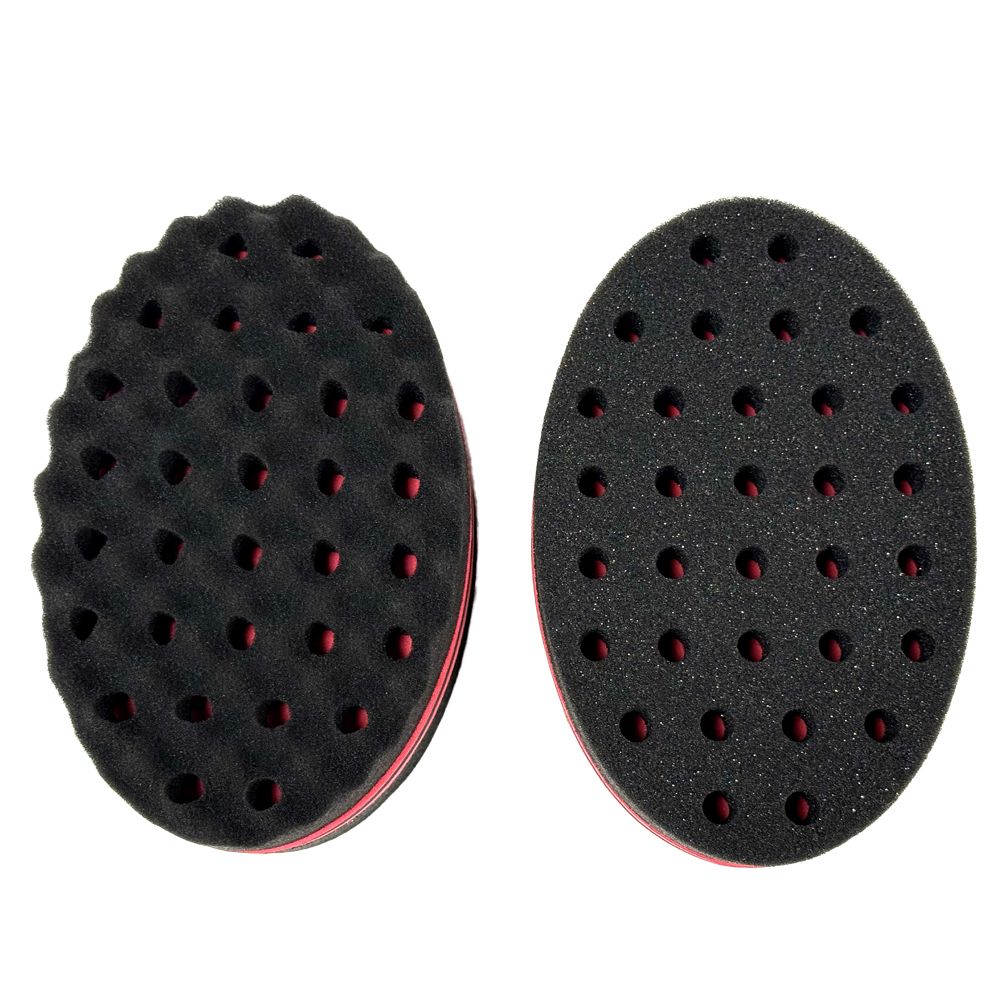 Oval Double Sided Hair Sponge for Twists, Coils, Dreads and Afro Curly Hair