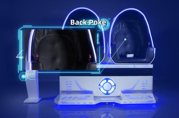 Coin Operated 9D VR Simulator Double Egg Chair 3 DOF With 21 Inch Panel