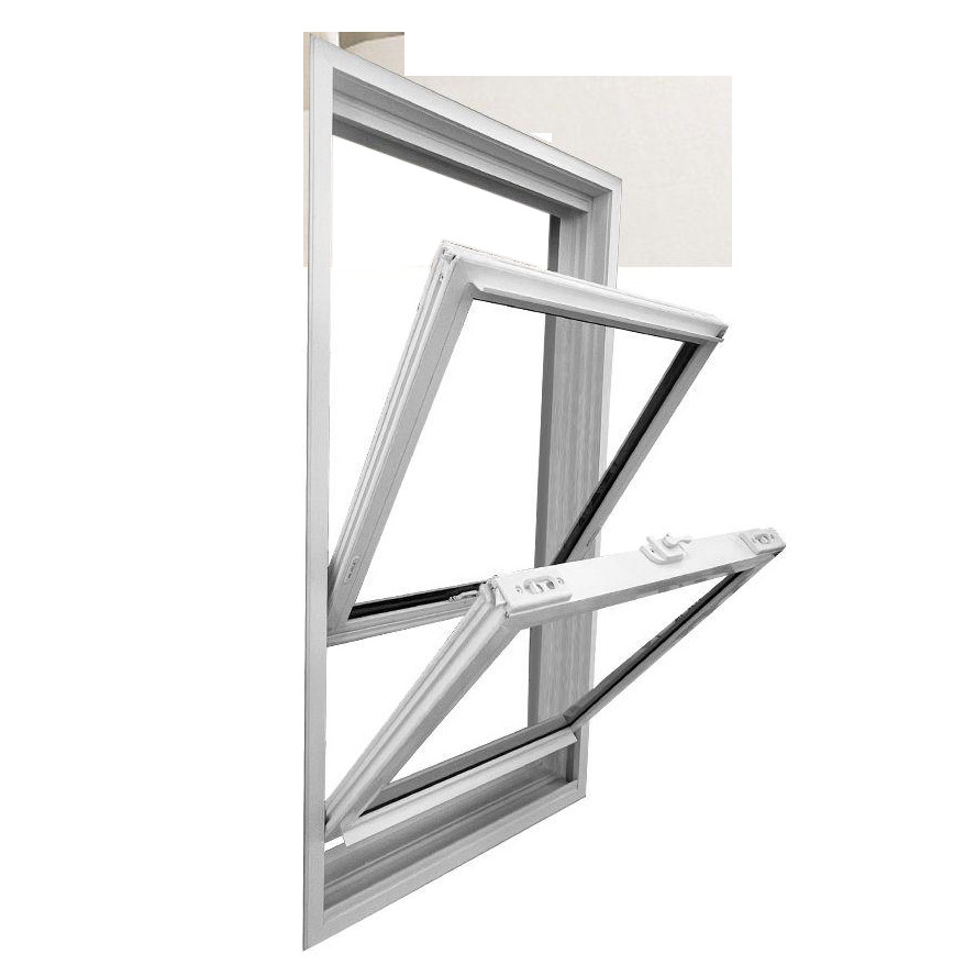 ODM Modern Sliding Black UPVC Aluminum Windows Double Hang (Современные скользящие черные алюминиевые окна из ПВХ с двойным навесом)