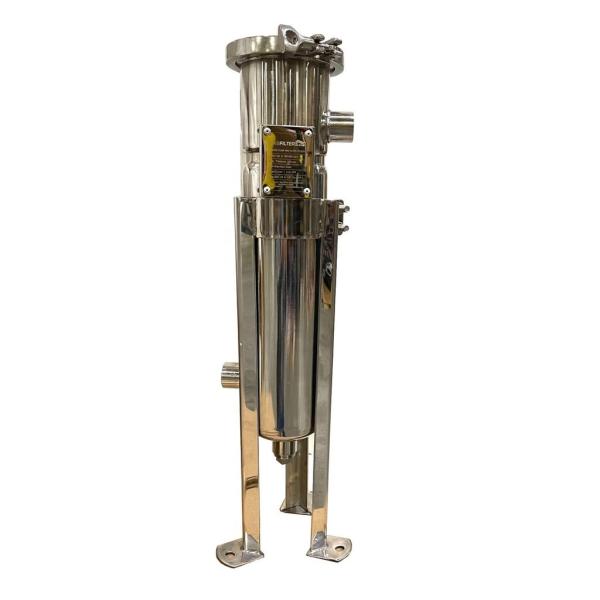 Stainless Steel Bag Filter Housing for Hotels 62KG Weight NPT Inlet 100 psi Pressure