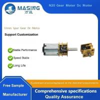 Micro N10 N20 N30 Torque alto 12mm caja de cambios motor eléctrico espolón motor de engranajes DC cepillado con eje roscado personalizado M3 M4 M5