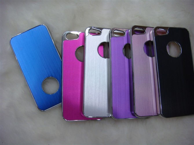 Polished Metal Hard PC Phone Case For Iphone 5 , Luxury Phone Cases