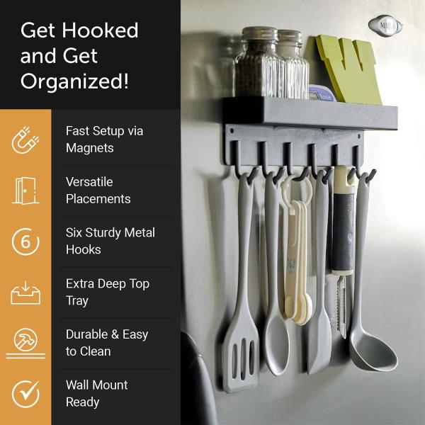 O organizador magnético Entryway Key Holder da parede engancha Tray For Storage