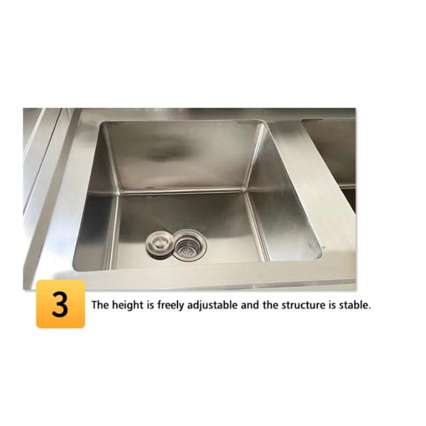 0.8mm Stainless Steel Kitchen Worktable ODM Commercial Dishwasher Machine Parts