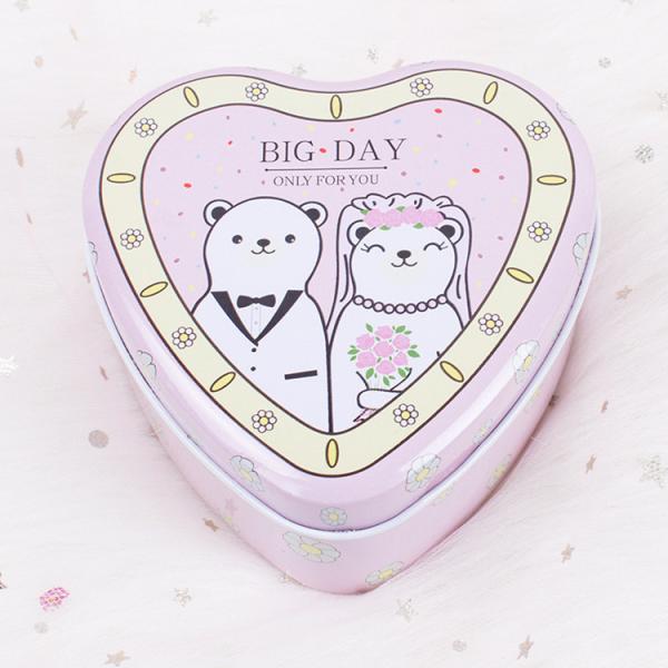 Candy Packaging Metal Tin Box Heart Shape For Valentine And Birthday