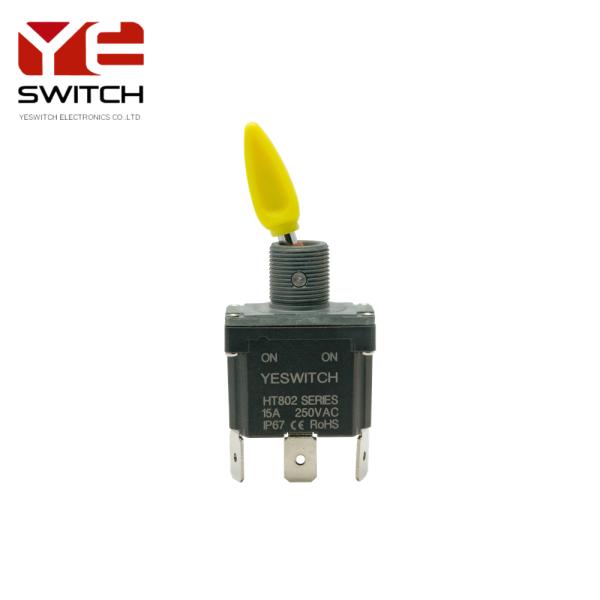 Single Pole On-on Industrial Metal Toggle Switch With PC Terminal For Aerial Work Platform