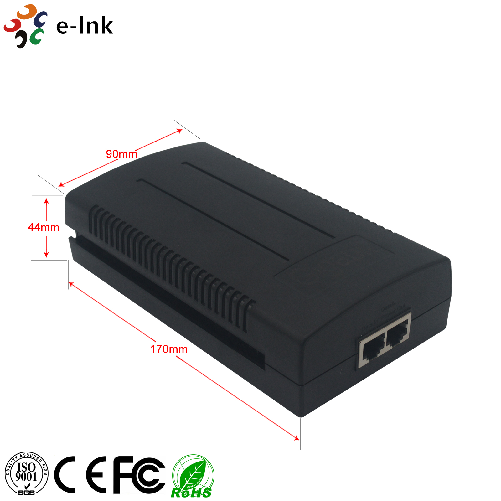 порт 10Mbps 100Mbps 1000Mbps инжектора 120W 802.3bt ультра PoE одиночный