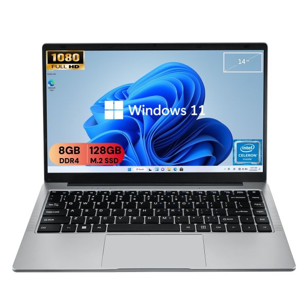 14 Inch Windows 11 Laptop with Intel N4500 1920x1080 Resolution and WiFi 802.11ac for Business Use
