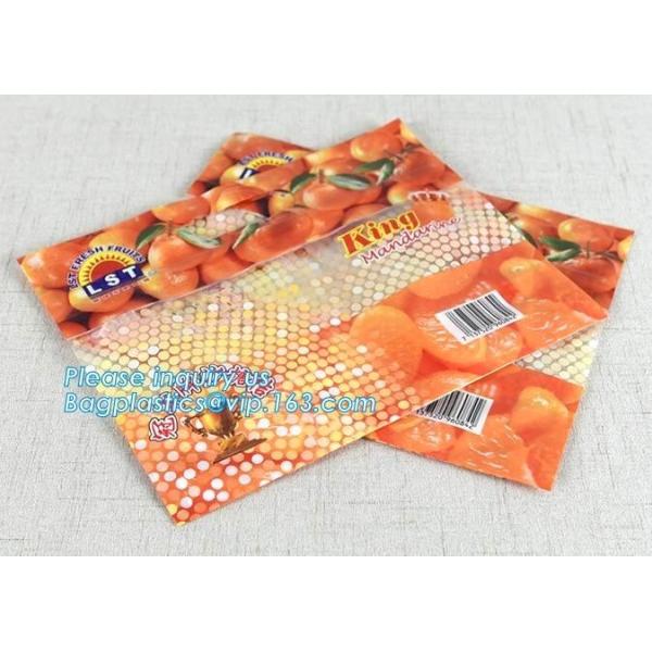 fresh fruit packaging bag holes/OPP/CPP transparent standing fresh fruit bag with holes, ziplocK slider storage bag