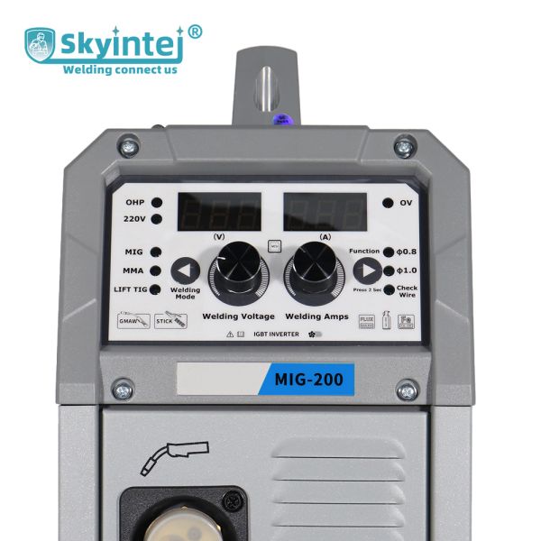 220V MIG-200 MIG Welding Machine Gasless Flux Core Low Splatter Welder for Sheet Metal Work