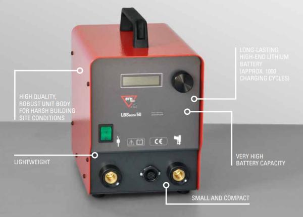 LBSaccu 75S Battery Powered Stud Welding Unit, Welding Material:  Steel, Stainless Steel, Aluminium, Brass
