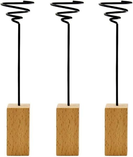 Real Wood Base Air Plant Holder. Small Terrarium for Living Room &AND Hallway Decor Office Desktop Decoration