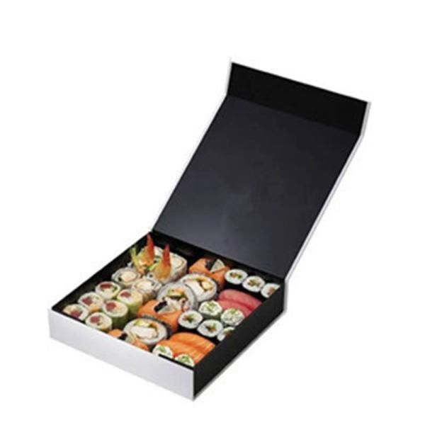 Wholesale Take Away Luxury Custom Magnetic Folding Sushi Packaging Box Food Grade Paper