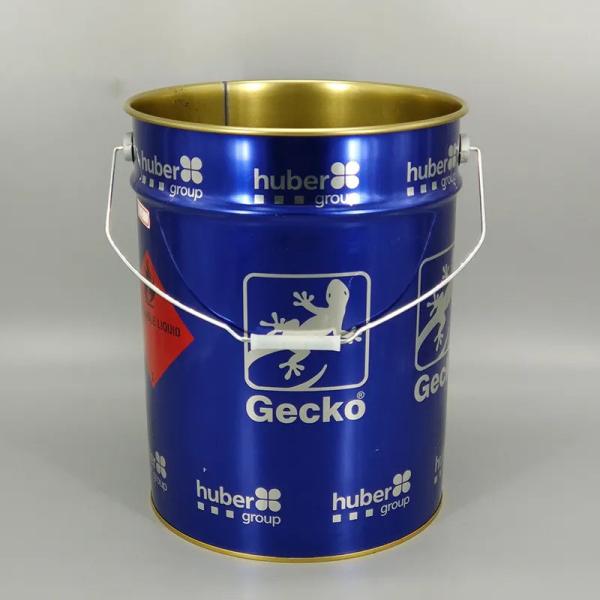 Corrosion Resistant Metal Paint Buckets With Custom CMYK Printing