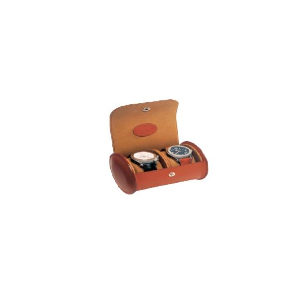 Brown PU Leather Magnetic Travel Watch Case Eco-friendly Material