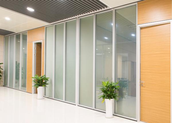 90mm Aluminum Frame Series Single Double Glass Partition Wall Strong Skeel