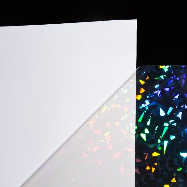 A4 Size High Glossy PVC Transparent Self-Adhesive Holographic Cold Laminate Film For Packaging