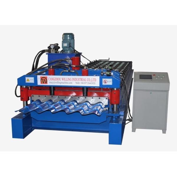 Outdoor Decorative Glazed Tile Roll Forming Machine 0.5-0.6mm Thickness