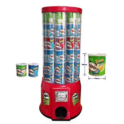 Máquina de venda automática ABS vermelha Display digital interativo Pagamento sem dinheiro