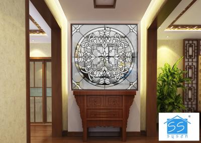 French Style Window Pane Glass , Galvanized Decorative Glass Panels