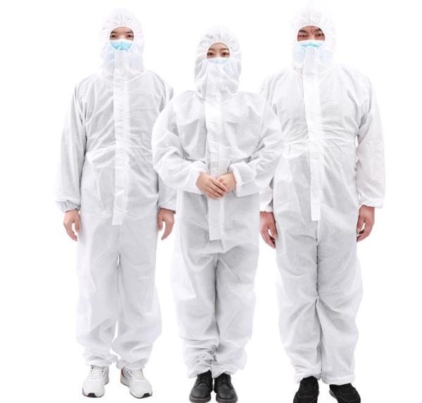 Medical Grade Disposable Protective Suit / Disposable Body Overalls Anti Splash