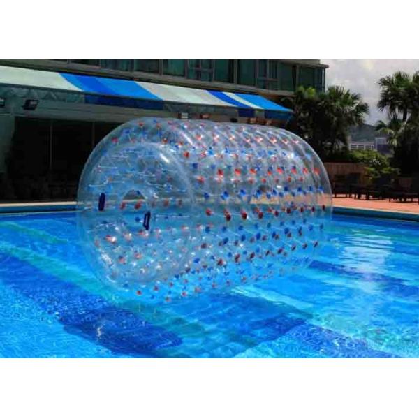 Outdoor Water Theme Park Inflatable Rolling Ball With Colorful Dots