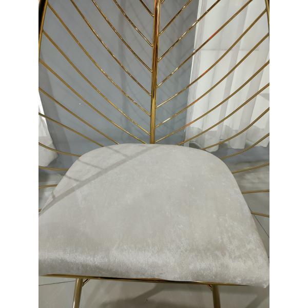 Strong Bearing Capacity 50cm 150kg Wrought Iron Dining Chair