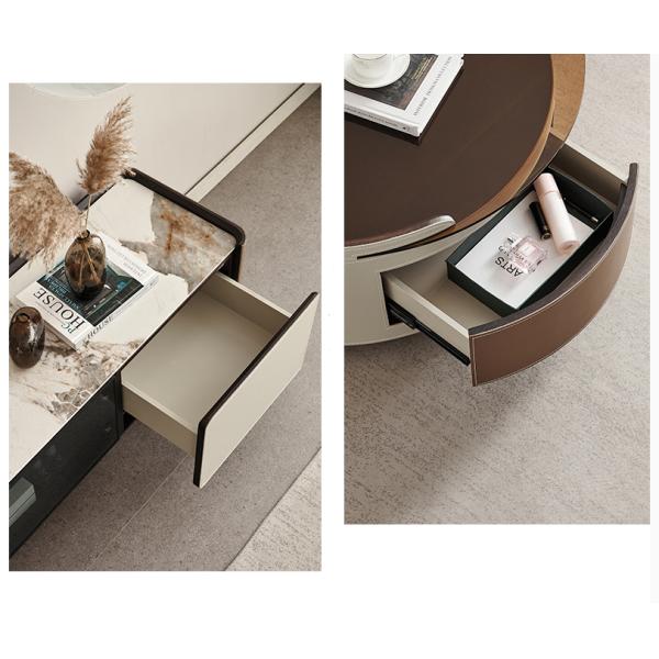 Журнальный стол шкафа ТВ светлого роскошного телевизора живущей комнаты хаки черный установил 2000X455