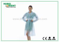 Manteau de laboratoire non tissé de protection jetable avec fermeture rapide