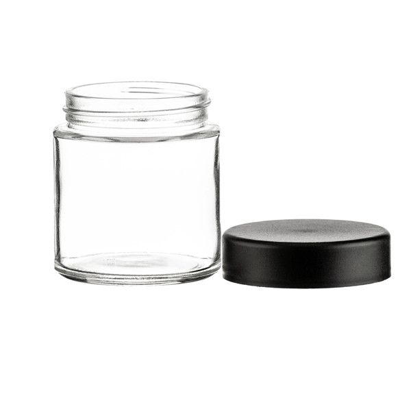 3 унции матовые черные стеклянные банки Цветочная упаковка Герметичные крышки Кр для банок с защитой от запаха