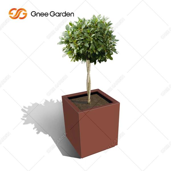 Corten Steel Metal Garden Planters Outdoor Rust Color Box
