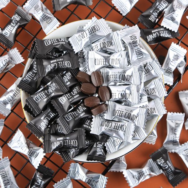 Coffee Candy Wholesale Custom Personal Label Bulk Chewable Pressed Tablets 2.5Kg/Bag Coffee Bean Candy Sweet Taste Multi-Colored