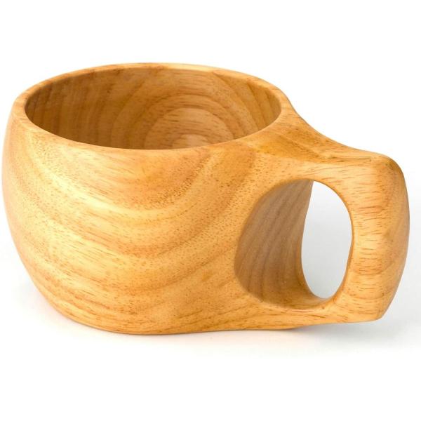 Camping 200ml 6.83 oz Wooden Drinking Cup Traditional Lightweight Coffee Mug