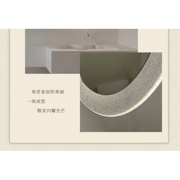 Bathroom Mirror Intelligent Luminous Wall Mirror Circular Makeup Mirror with Light (WH-MR-104)