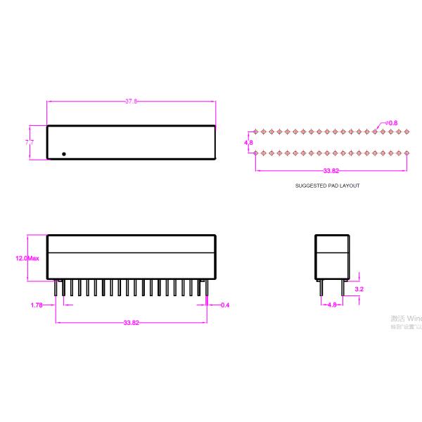 Quad Ports Gigabit Ethernet Surface Mount Transformer Module H4001DG / H4011DG